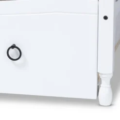 Twin Marlie Upholstered Daybed With Trundle Gray/White - Baxton Studio -Nexera Furniture Store GUEST 2532d09b 184d 46af 86d6 01a957de9f67