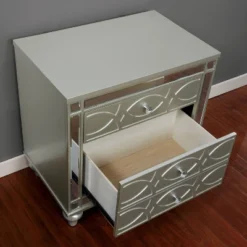 2pc La Mesa Nightstand And Dresser Set Silver - HOMES: Inside + Out -Nexera Furniture Store GUEST 2775004e 46f5 47a6 a34e 2b1ca2c0991a