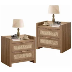 Nightstands Set Of 2, Rattan Night Stand, Bedside Tables With 2 Drawers, End Tables For Bedroom Living Room And 17 Nightstands Set Of 2, Rattan Night Stand, Bedside Tables With 2 Drawers, End Tables For Bedroom Living Room And -Nexera Furniture Store GUEST 27d622f0 84a1 42f3 82d0 7b2fb14db89e