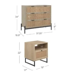 Nathan James Andrew And Mina Rattan Bedroom Set Light Oak -Nexera Furniture Store GUEST 28145736 4100 4595 b6b2 53dd09185b6b
