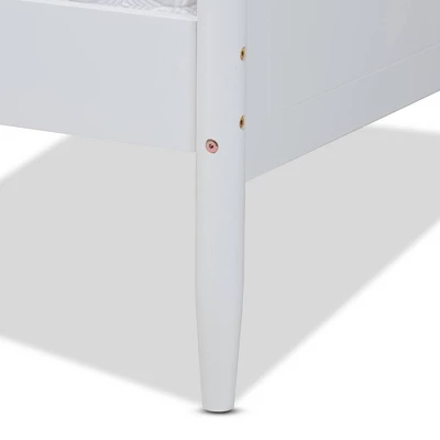 Full Alya Traditional Wood Daybed White - Baxton Studio 6 Full Alya Traditional Wood Daybed White - Baxton Studio - Image 4