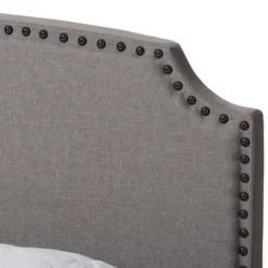 Odette Modern And Contemporary Fabric Upholstered Bed - Light Gray - Baxton Studio -Nexera Furniture Store GUEST 2922e1a9 a907 4da2 94e0 45536794bdad