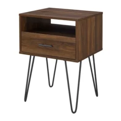 Amal Modern Single Drawer Hairpin Leg Nightstand - Saracina Home -Nexera Furniture Store GUEST 29a09a09 5302 4c18 9d20 3110a1c0cd5d