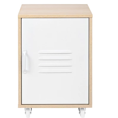Aash 1 Door White Nightstands With Storage And 1 Adjustable Inner Shelves-The Pop Home 5 Aash 1 Door White Nightstands With Storage And 1 Adjustable Inner Shelves-The Pop Home - Image 3