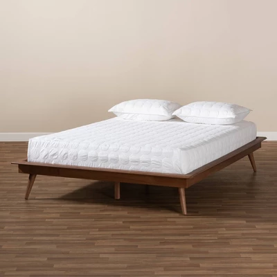 Karine Wood Platform Bed Frame - Baxton Studio 4 Karine Wood Platform Bed Frame - Baxton Studio - Image 2