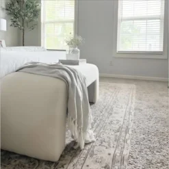 Lily 47" Upholstered Large Bouclé Waterfall Bench Look Storage Bench For Bedroom-The Pop Maison -Nexera Furniture Store GUEST 2b476df0 f006 4ea2 b575 94c7832b1548