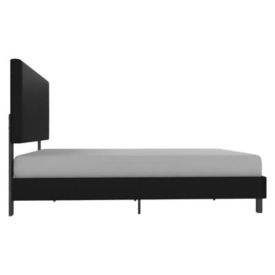 Twin Janford Upholstered Bed Black Faux Leather - Room & Joy 8 Twin Janford Upholstered Bed Black Faux Leather - Room & Joy - Image 6
