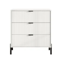 Festivo 3pc Modern Elegance 3 Drawer Nightstands And 6 Drawer Dresser Set Off-White -Nexera Furniture Store GUEST 2bc00dd9 d479 4dd6 af22 8543b8390b62