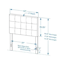 Glenwillow Home Upholstered Headboard With 26" Tall Panel -Nexera Furniture Store GUEST 2c87687f a387 43b6 a24d 904bf04087bd