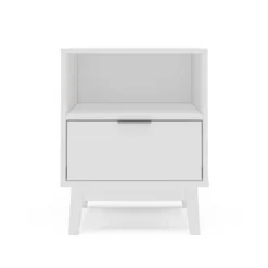 Polifurniture 3pc Full Victoria Bedroom Set With Single Nightstand White: Engineered Wood, Modern Storage Design, Melamine Finish -Nexera Furniture Store GUEST 2c913e0a be79 437f aa95 d1d822f14249