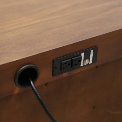 5pc King Aurora Mid Century Bedroom Set Brown - Abbyson Living 7 5pc King Aurora Mid Century Bedroom Set Brown - Abbyson Living - Image 5