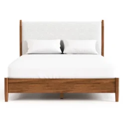 HOMES: Inside + Out 3pc King Riverstone Mid-Century Modern Boucle Bedroom Set With 2 Nightstands Walnut -Nexera Furniture Store GUEST 2ea28753 d8a1 4f48 957f 378f8f89e1c1