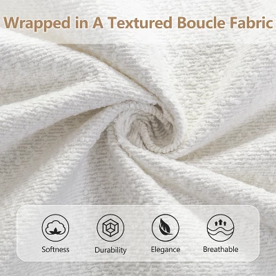 Christopher Knight Home Nicolas Boucle Upholstered Platform Bed With Removable Pillow Headboard 8 Christopher Knight Home Nicolas Boucle Upholstered Platform Bed With Removable Pillow Headboard - Image 6