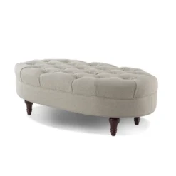 Jennifer Taylor Home Petra Tufted Oval Accent Bench, Taupe Polyester -Nexera Furniture Store GUEST 2ecebed7 7f41 4b38 9eaf 4da5fb885700