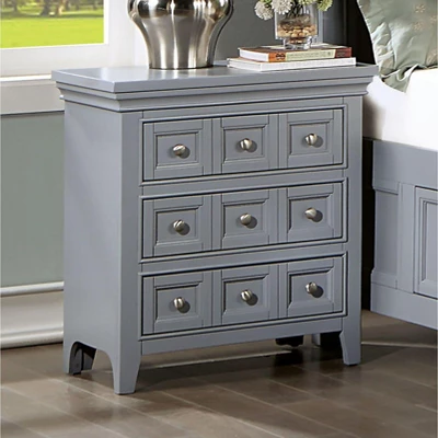 Sapphtopaz Transitional Nightstand With 3 Drawers Solid Wood Night Stand With Round Knobs Farmhouse Bedside Table For Bedroom,Living Room 4 Sapphtopaz Transitional Nightstand With 3 Drawers Solid Wood Night Stand With Round Knobs Farmhouse Bedside Table For Bedroom,Living Room - Image 2