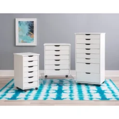 Cary 8 Drawer Rolling Storage Cart - Linon -Nexera Furniture Store GUEST 2f29e97a ba44 4c17 804f acfec5218801