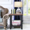 Tangkula Industrial Coffee End Table Bedside Nightstand With Shelf Black/Silver -Nexera Furniture Store GUEST 30f91397 179d 4de5 b3dd 4d92afdd5353 1