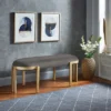 Lepape Upholstered Bench Gray Velvet - Inspire Q -Nexera Furniture Store GUEST 3178966f dbe2 4fe0 956d ef0a356f1f1c