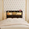 Aheaplus Upholstered Headboard With Storage Shelf, Charging Station And LED Light -Nexera Furniture Store GUEST 3223b6d3 ae26 4d6a a16c bb2b7444d732