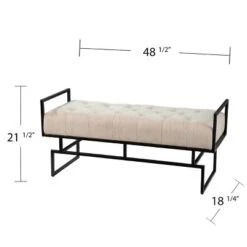 Tedges Upholstered Bench Beige/Gray - Aiden Lane -Nexera Furniture Store GUEST 323b0ab0 6f71 4629 8014 381760bac8a0