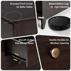 Costway 3 Drawer Dresser Chest Of Drawers Bedside Table For Living Room Bedroom -Nexera Furniture Store GUEST 327ee5c3 b7ce 4a6b 9588 ebd11103e80f