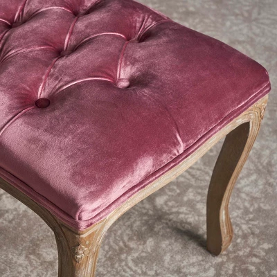 Tassia New Velvet Tufted Bench - Blush - Christopher Knight Home 5 Tassia New Velvet Tufted Bench - Blush - Christopher Knight Home - Image 3