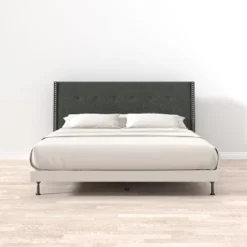 Glenwillow Home MCM Nailhead Trim Button Tufted MCM Wingback Upholstered Headboard -Nexera Furniture Store GUEST 3290175a 3c90 4cb7 83cf bf33d6040d9b