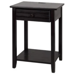 Casual Home Night Owl Sleek Solid Wood Bedroom Nightstand With Included Discrete 4 Port USB Port Station -Nexera Furniture Store GUEST 337e5f83 dc12 4521 b34e ea99c32d505d