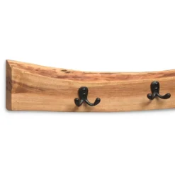 Alaterre Furniture Alpine Natural Brown Live Edge Bench With Coat Hook Set Metal And Wood -Nexera Furniture Store GUEST 347038b2 4e4f 4ffb 8882 0c1f42ae85fb