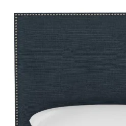 Queen Bella Nail Button Border Headboard Navy Linen/Pewter - Skyline Furniture -Nexera Furniture Store GUEST 3498133d fe9e 4198 881a 8505b65f0feb