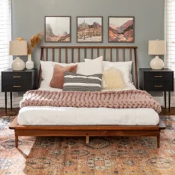 Boho Solid Wood Spindle Platform Bed - Saracina Home -Nexera Furniture Store GUEST 34e37aae 945b 4e1c b588 d216ba7b0bcd