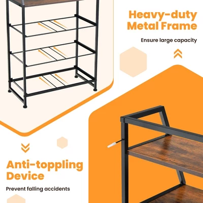 Costway 4-Drawer Dresser Organizer Closet Storage Cabinet With Shelves & Foldable Drawers 10 Costway 4-Drawer Dresser Organizer Closet Storage Cabinet With Shelves & Foldable Drawers - Image 8