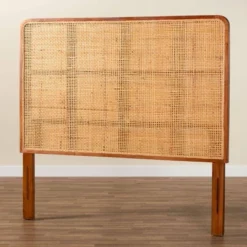 Bali & Pari Queen Size Caspia Rattan And Mahogany Wood Headboard Light Honey/Red Teak -Nexera Furniture Store GUEST 35894cfe 8469 4298 ae82 d9c3745c0195