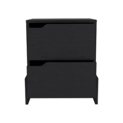 Grungis Modern Nightstands With Sturdy Base,Night Stand Bedside Table With 2 Drawers,Space-Saving Side Table For Bedroom,Living Room