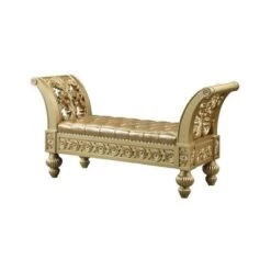66" Seville PU Bench Gold Finish - Acme Furniture -Nexera Furniture Store GUEST 392e8331 f72c 4ec6 adff 20df50baba1f