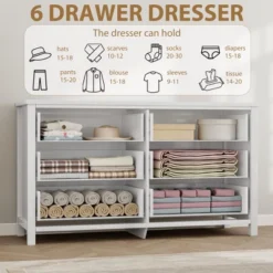 Garvee Modern Drawer Dresser, Freestanding Bedroom Chest Of Drawers, Wooden Storage Organizer For Nursery, Living Room, Closet, White -Nexera Furniture Store GUEST 39d534ce 4a88 4448 aa00 f4b5a154769c