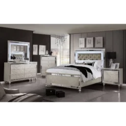 2pc La Mesa Bed And Chest Set Silver - HOMES: Inside + Out -Nexera Furniture Store GUEST 39f33596 e21b 4836 886d 7b7aa6832629