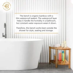 Bambusi Bamboo Corner Bench With Shelf For Bathroom, Living Room, Entryway Or Outside -Nexera Furniture Store GUEST 3a384798 a0e5 41dd a6d3 e8b084084fd9