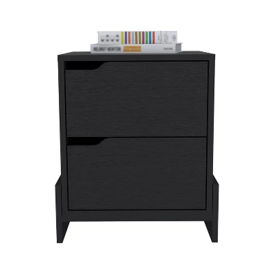 Grungis Modern Nightstands With Sturdy Base,Night Stand Bedside Table With 2 Drawers,Space-Saving Side Table For Bedroom,Living Room 5 Grungis Modern Nightstands With Sturdy Base,Night Stand Bedside Table With 2 Drawers,Space-Saving Side Table For Bedroom,Living Room - Image 3