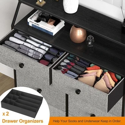 REAHOME 8 Drawer Steel Frame Wood Top Storage Organizer Dresser For Closet, Living Room, And Entryway With 2 Additional Drawer Organizers 6 REAHOME 8 Drawer Steel Frame Wood Top Storage Organizer Dresser For Closet, Living Room, And Entryway With 2 Additional Drawer Organizers - Image 4