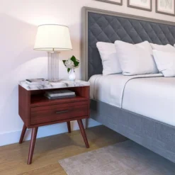 Maddox Mid-Century Modern Marble Top Nightstand - Eco Dream -Nexera Furniture Store GUEST 3afd2dba 374d 47aa 9e10 5423af011e4a