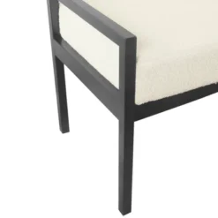 Modern Metal Sherpa Bench Cream - HomePop 11 Modern Metal Sherpa Bench Cream - HomePop -Nexera Furniture Store GUEST 3bfdccd1 efc9 4a8e a7f4 e2a9181ac652