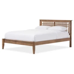 Loafey Mid-Century Modern Solid Wood Window-Pane Style Platform Bed - Baxton Studio -Nexera Furniture Store GUEST 3c7b2ea0 78bf 4a63 8bd9 169681093ec6