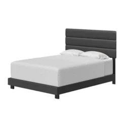 Caprice Faux Leather Channel Upholstered Platform Bed - Eco Dream -Nexera Furniture Store GUEST 3cf95635 a9be 405c 9faf 619e96506c86