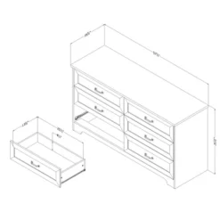 Prairie 6 Drawer Double Dresser - South Shore -Nexera Furniture Store GUEST 3d4e8251 6b8a 4d7b acac b2dd37ed1bd4