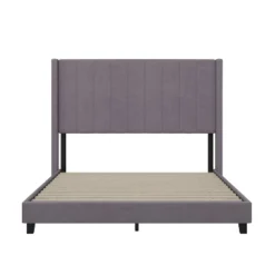 Soren Velvet Upholstered Platform Bed Frame With Wingback Headboard - Taylor & Logan -Nexera Furniture Store GUEST 3e3fa5d0 fda3 42db 817d f15136dbf0ec