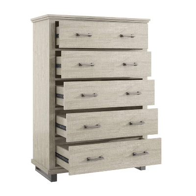 38'' Chest With 5 Drawers Beige - Accent Furniture 4 38'' Chest With 5 Drawers Beige - Accent Furniture - Image 2