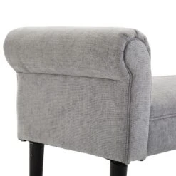 HOMCOM 52" Linen Upholstered Accent Ottoman Bench With Armrests, Light Gray -Nexera Furniture Store GUEST 40b6289d ac0a 414a 8ac7 842f7e8b0374