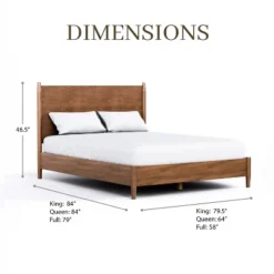 HOMES: Inside + Out 3pc Full Riverstone Mid-Century Modern Bedroom Set With 2 Nightstands Walnut -Nexera Furniture Store GUEST 41263429 01a9 4cdd 9652 c90765871cd3