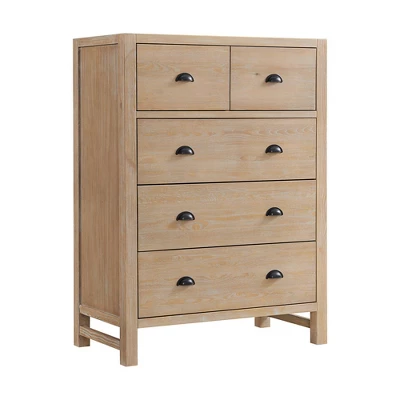 4pc Arden Wood Bedroom Set With 2 Drawer Nightstand With Open Shelf Light Driftwood - Alaterre Furniture 16 4pc Arden Wood Bedroom Set With 2 Drawer Nightstand With Open Shelf Light Driftwood - Alaterre Furniture - Image 14